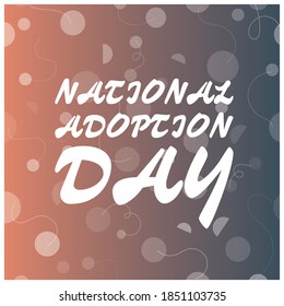 Vector illustration on the theme of National Adoption day observed each year during November.