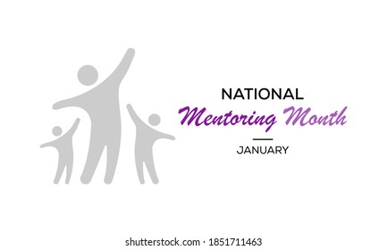 Vector illustration on the theme of National Mentoring month observed each year during January.