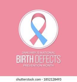 Vektorgrafik zum Thema National Birth Defects Bewusstseinsmonat beobachtet jedes Jahr im Januar.
