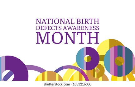 Vector illustration on the theme of National Birth Defects awareness month observed each year during January.