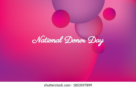 Vector illustration on the theme of National Organ Donor Day on February 14th.