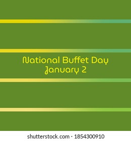 Ilustración de vectores sobre el tema del Día Nacional del Buffet
