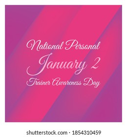 Vector illustration on the theme of National Personal Trainer Awareness Day