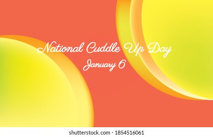 Vector illustration on the theme of National Cuddle Up Day