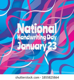 Ilustración de vectores sobre el tema del Día Nacional de la Escritura a Mano