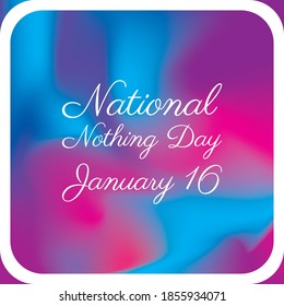 Vector illustration on the theme of National Nothing Day