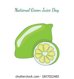 Ilustración de vectores sobre el tema del Día Nacional del Jugo Verde