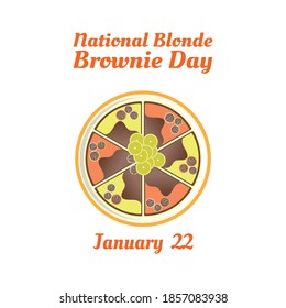 Vector Illustration On The Theme Of National Blonde Brownie Day