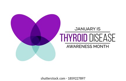 Vector illustration on the theme of National Thyroid Disease awareness month observed each year during January.