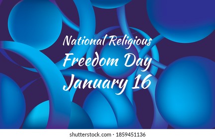 Vector illustration on the theme of National Religious Freedom Day