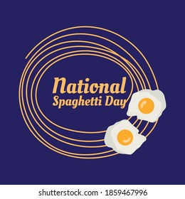 Vector illustration on the theme of National Spaghetti Day