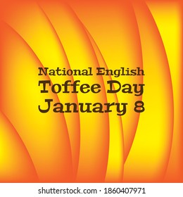 Ilustración vectorial sobre el tema del Día Nacional del Toffee Inglés