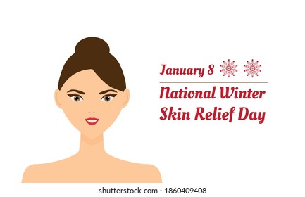 Vector Illustration On The Theme Of National Winter Skin Relief Day 