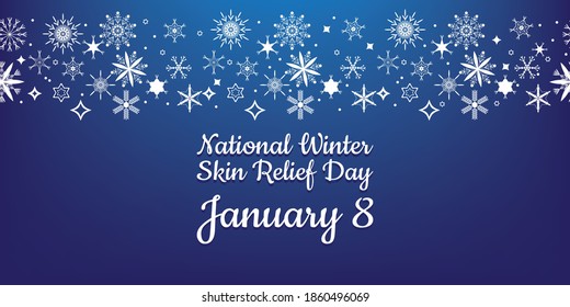 Vector Illustration On The Theme Of National Winter Skin Relief Day 