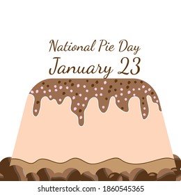 Vector illustration on the theme of National Pie Day 