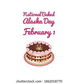 Vector illustration on the theme of National Baked Alaska Day