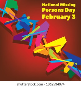 Vector illustration on the theme of National Missing Persons Day
