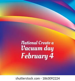 Ilustración vectorial sobre el tema de la creación nacional de un día de vacío