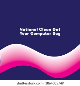 Vector illustration on the theme of National Clean Out Your Computer Day 