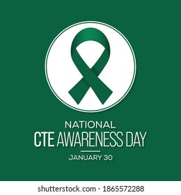 Vector illustration on the theme of National chronic traumatic encephalopathy (CTE) awareness day observed each year on January 30th. svg