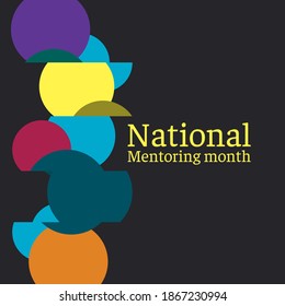 Vektorgrafik zum Thema National Mentoring Monat beobachtet jedes Jahr im Januar.