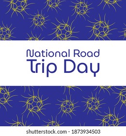 Ilustración de vectores sobre el tema del Día Nacional del Viaje por Carretera