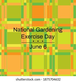 Ilustración de vectores sobre el tema del Día Nacional del Ejercicio de la Jardinería