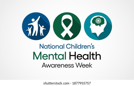 Vector Illustration on the theme of National Children's Mental Health awareness week observed each year during First week of February.