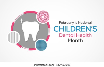 Vector illustration on the theme of National Children's Dental Health month observed each year during February.