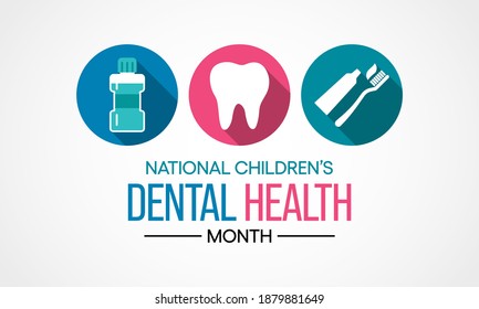 Vector illustration on the theme of National Children's Dental Health month observed each year during February.