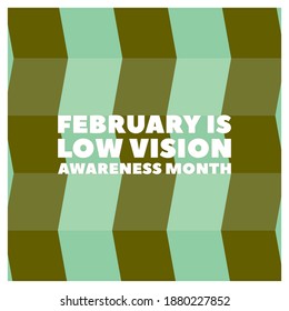 Ilustración vectorial sobre el tema de Degeneración Macular y Mes de Concienciación de la Baja Visión relacionado con la edad de DMAE nacional, observados cada año durante febrero.