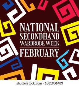 Vector illustration on the theme of National Secondhand Wardrobe Week