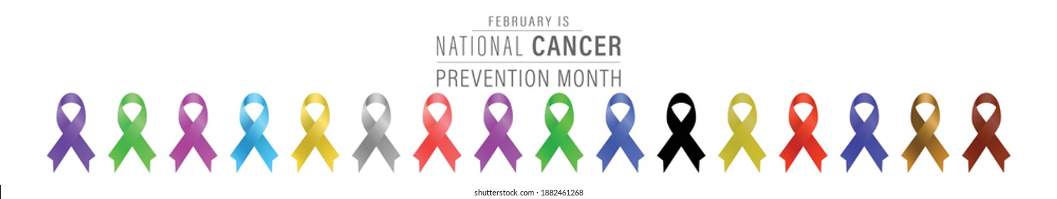 Vector illustration on the theme of National Cancer Prevention month observed each year during February.