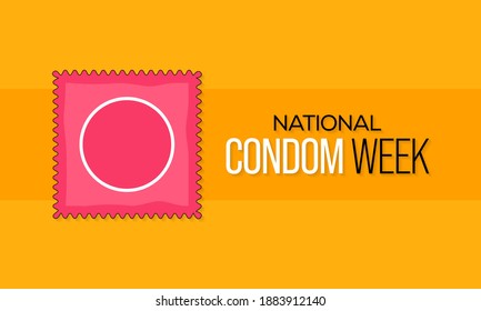 Vector illustration on the theme of National Condom week observed each year during February.