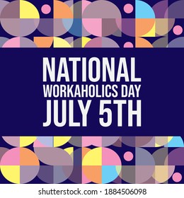 Vector illustration on the theme of National Workaholics Day