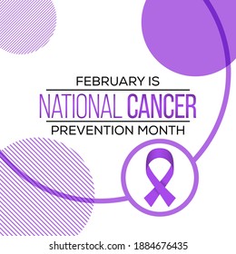 Vector illustration on the theme of National Cancer Prevention month observed each year during February.