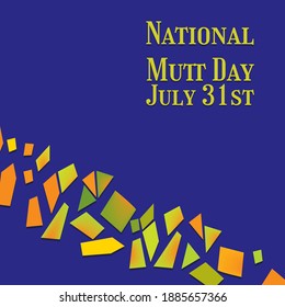 Vector Illustration On The Theme Of National Mutt Day