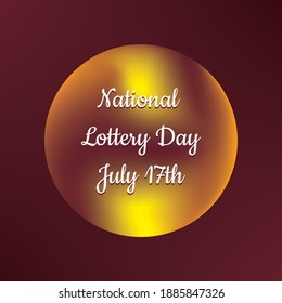 Ilustración de vectores sobre el tema del Día Nacional de la Lotería