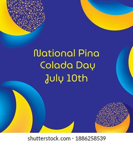 Vector illustration on the theme of National Pina Colada Day