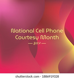 Vector illustration on the theme of National Cell Phone Courtesy Month
