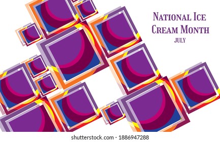 Ilustración vectorial sobre el tema del Mes Nacional del Crema de Hielo
