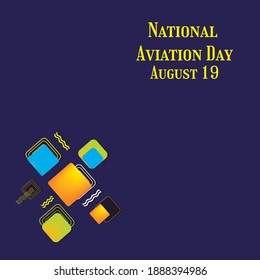 Ilustración de vectores sobre el tema del Día Nacional de la Aviación