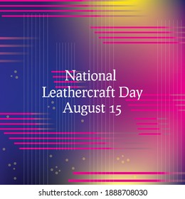 Vector illustration on the theme of National Leathercraft Day