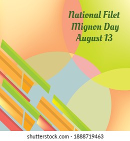 Ilustración de vectores sobre el tema del Día Nacional del Filete Mignon