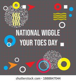 Vector illustration on the theme of National Wiggle Your Toes Day