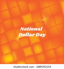 Vector illustration on the theme of National Dollar Day