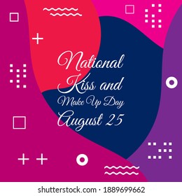 Vector illustration on the theme of National Kiss and Make Up Day