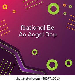 Vector illustration on the theme of National Be An Angel Day