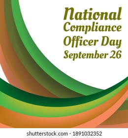 Vector Illustration On The Theme Of National Compliance Officer Day