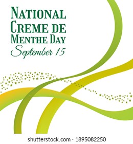 Vector illustration on the theme of National Creme de Menthe Day